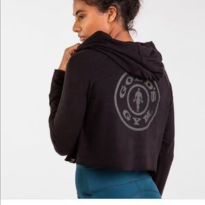 ISO golds gym cropped hoodie